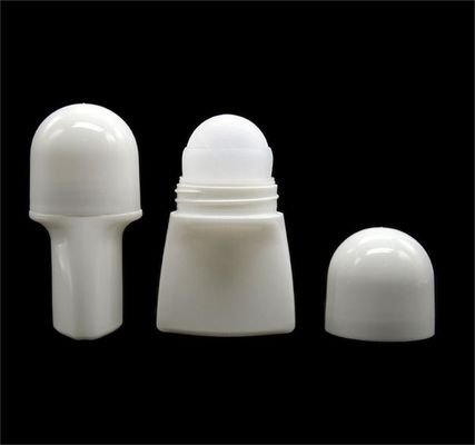 पीपी रोलर 60 X 48.5MM के साथ डिओडोरेंट बोतलों के कंटेनरों पर 50 ग्राम फ्लैट आकार का रोल