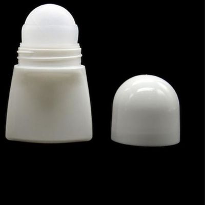पीपी रोलर 60 X 48.5MM के साथ डिओडोरेंट बोतलों के कंटेनरों पर 50 ग्राम फ्लैट आकार का रोल